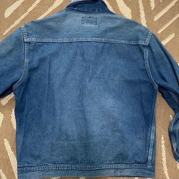 Vtg Rare Distressed & Faded Lightweight OshKosh B’Gosh Denim Workwear Jacket 44R - Picture 10 of 17